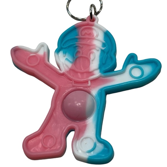 Mario Push Bubble Pop-on-it Key Chain Fidget Sensory Toy Stress Relief Lot of 4 - Picture 3 of 6